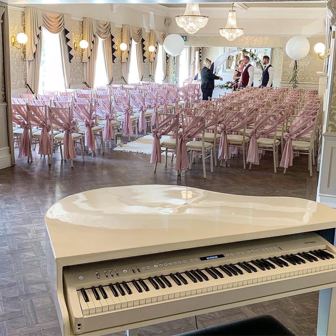 Wedding ceremony piano for Bartle Hall