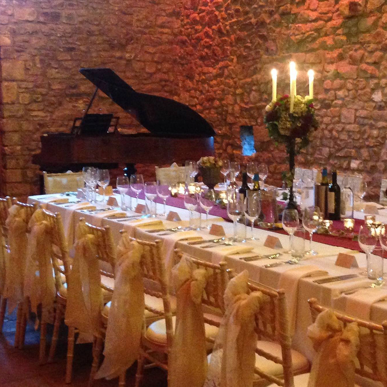 Browsholme Hall Wedding Breakfast Grand Piano Hire