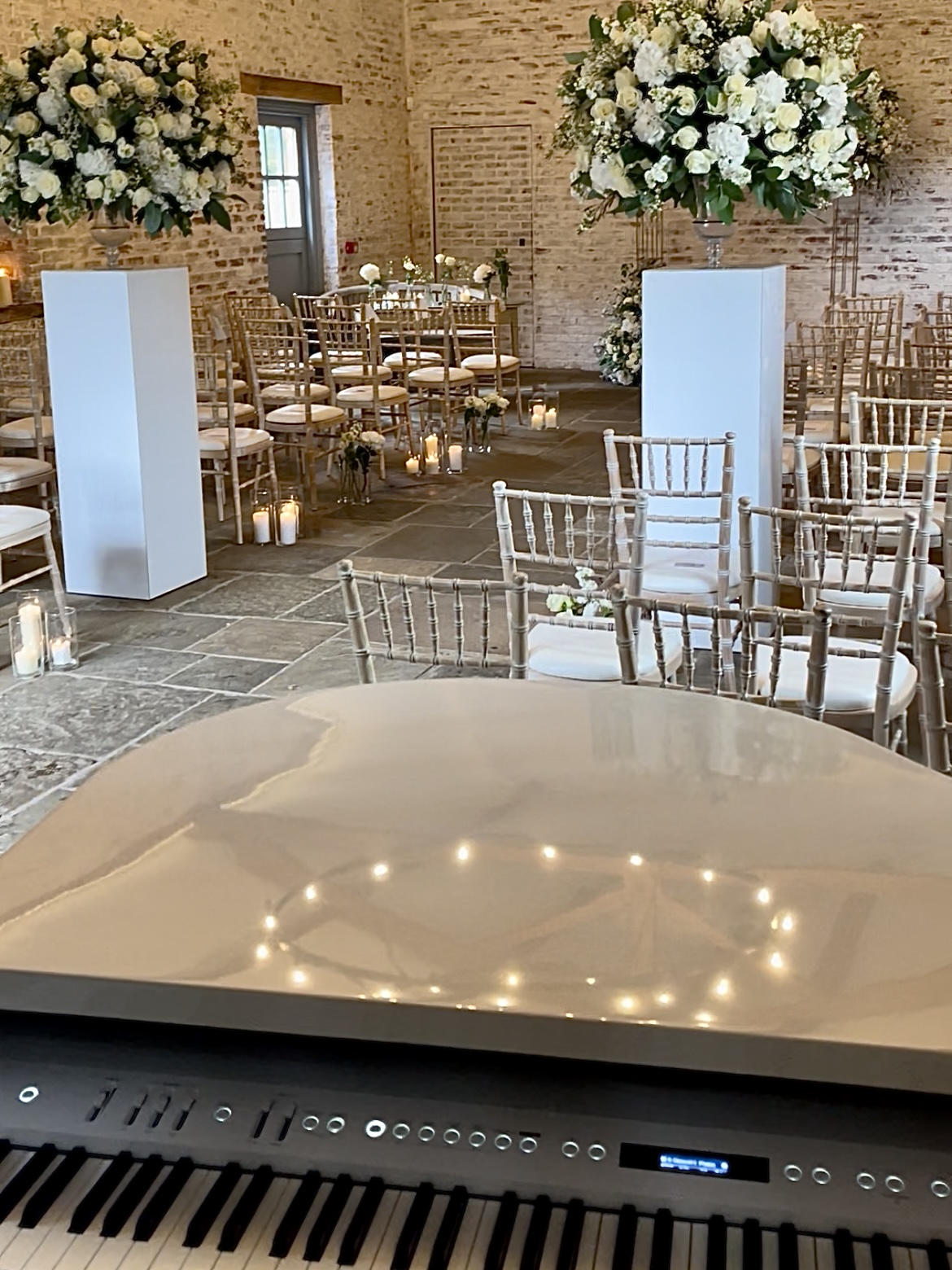 Wedding ceremony piano music at Dorfold Hall by wedding pianist Craig Smith